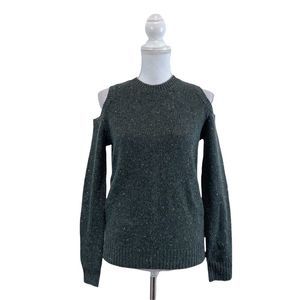 Rebecca Minkoff Cold Shoulder Marled Sweater Sz XS